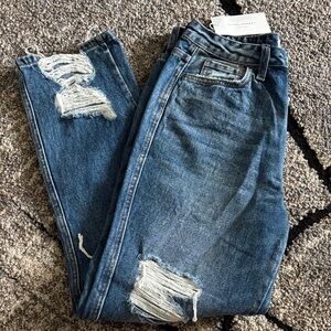 NWT Flying Monkey Distressed Straight Jeans